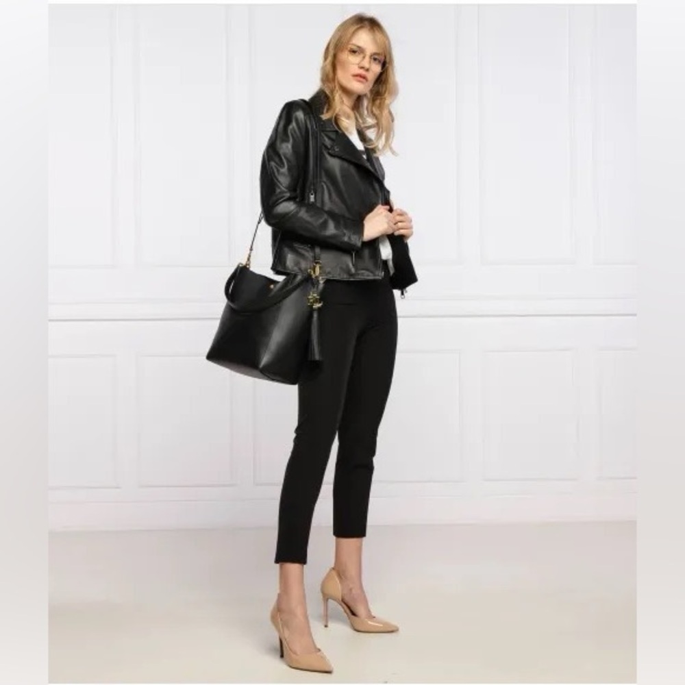 NEW Lauren Ralph Lauren Medium Leather Adley Color block Shoulder Bag